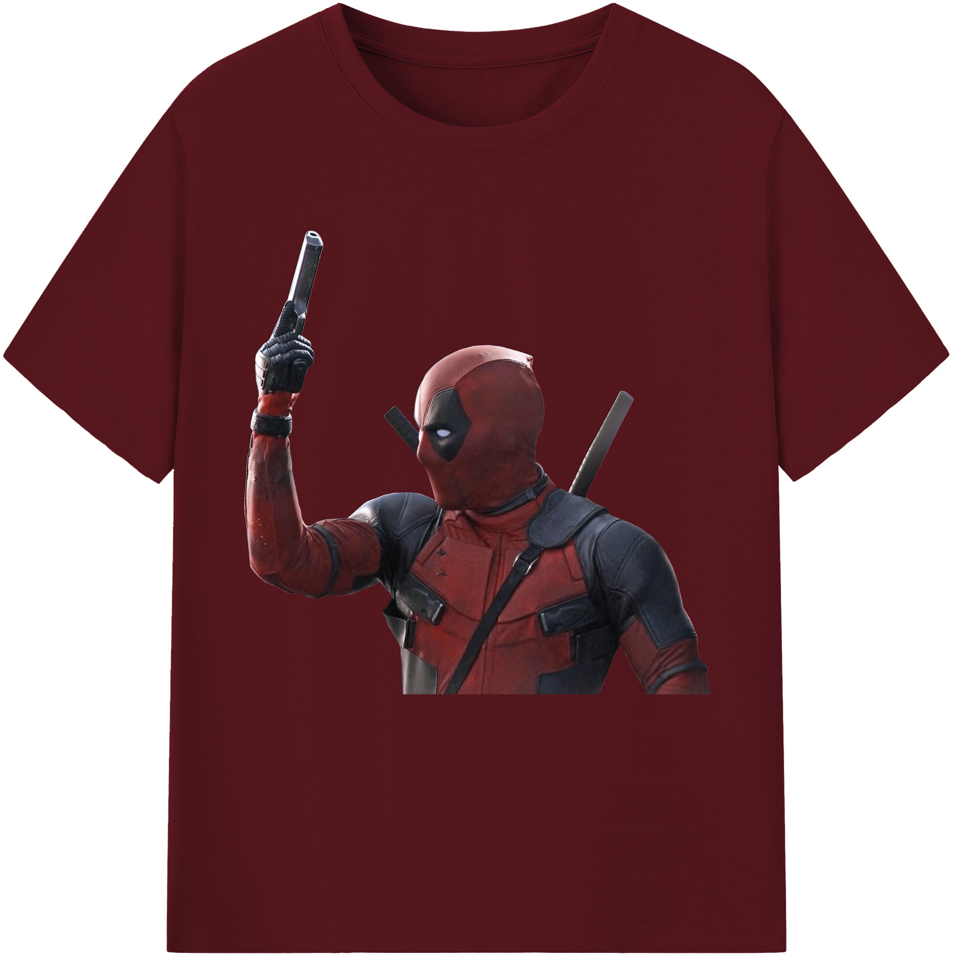 （画像用） Deadpool デッドプール 綿100％半袖Tシャツ（フロントプリント）